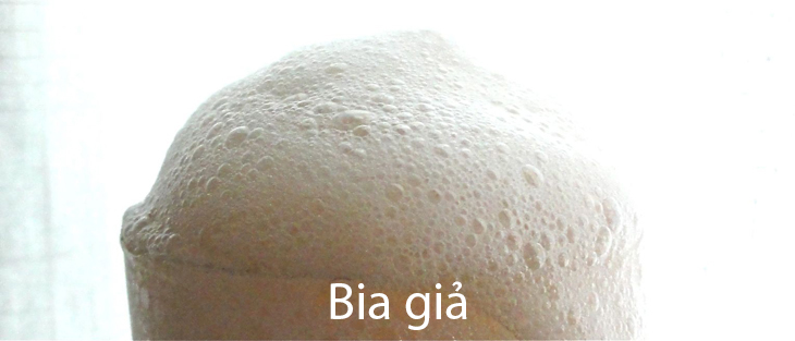 Bọt bia giả to và dày