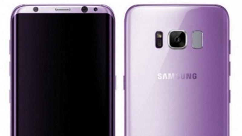 Phiên bản Galaxy S8 màu tím được tạo ra bởi phần mềm chỉnh sửa ảnh. (Ảnh: GSMArena)