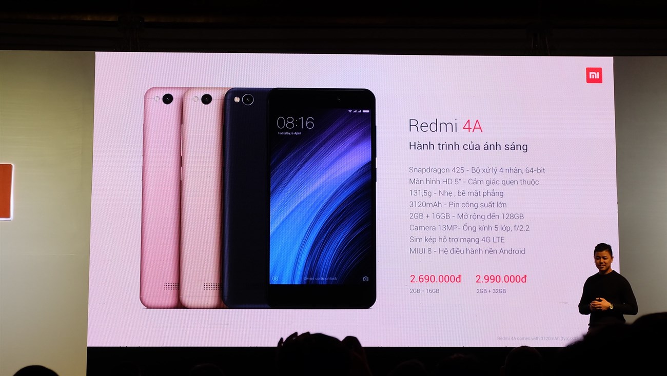 Xiaomi Redmi 4A Có Phiên Bản Ram 2 Gb, Rom 32 Gb, 2.99 Triệu