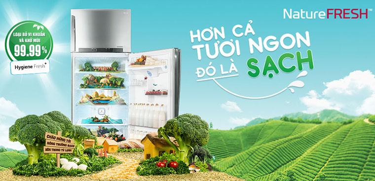 Công nghệ NatureFRESH+™ trên tủ lạnh LG