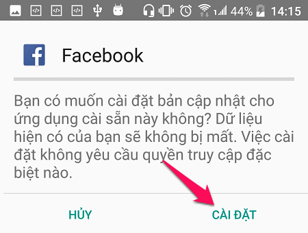 Cài đặt Facebook