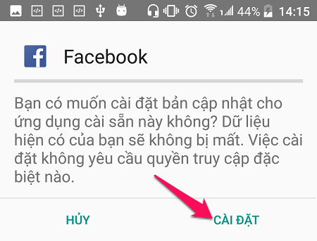 Cài đặt bản Facebook cũ