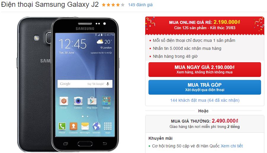 Smartphone có 4G giá rẻ nhất hiện nay của Samsung được giảm giá Smartphone có 4G giá rẻ nhất hiện nay của Samsung được giảm giá