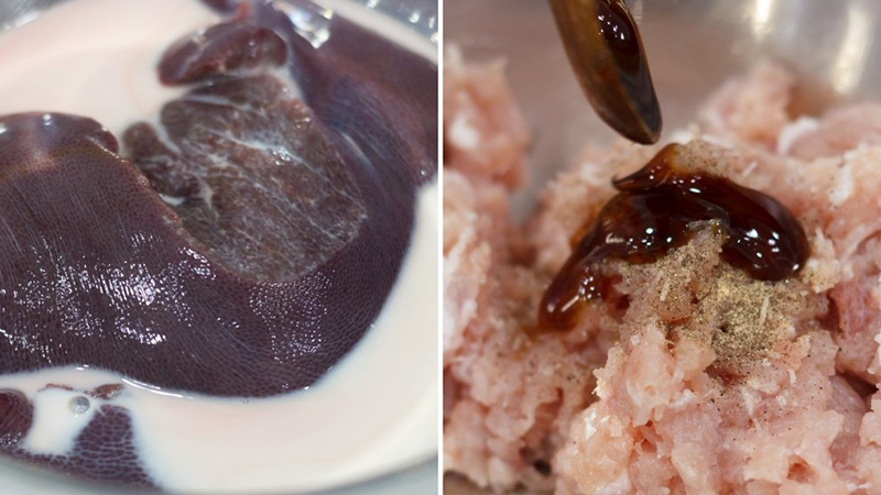 Gan heo, thịt băm Gan heo, thịt băm