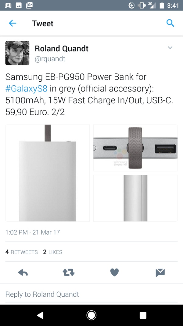 Pin sạc dự phòng Galaxy S8 b