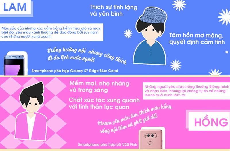 Màu sắc smartphone và cá tính của bạn Màu sắc smartphone và cá tính của bạn