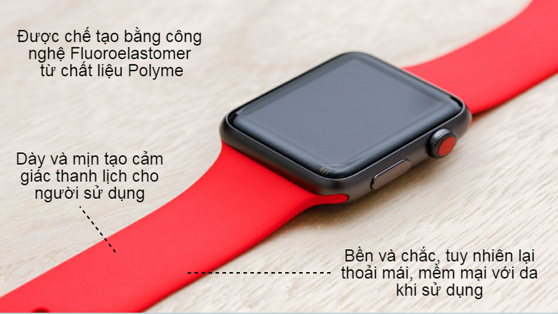 apple watch sport band red sang trọng