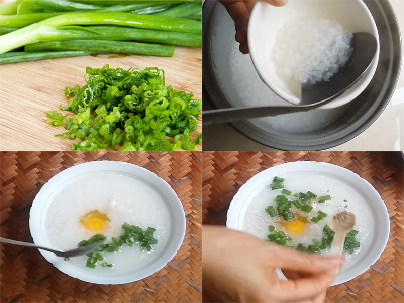 Cách nấu cháo trứng gà bằng nồi cơm điện nhanh và đơn giản