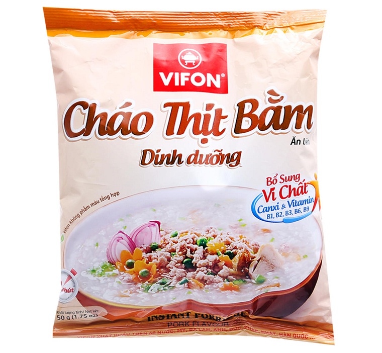 Bạn cũng có thể kết hợp cháo ăn liền với những nguyên liệu khác như thịt, cá…