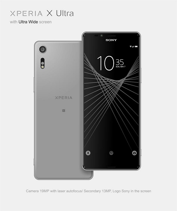 Mê mẩn trước mẫu thiết kế của Xperia X Ultra với màn hình 21:9