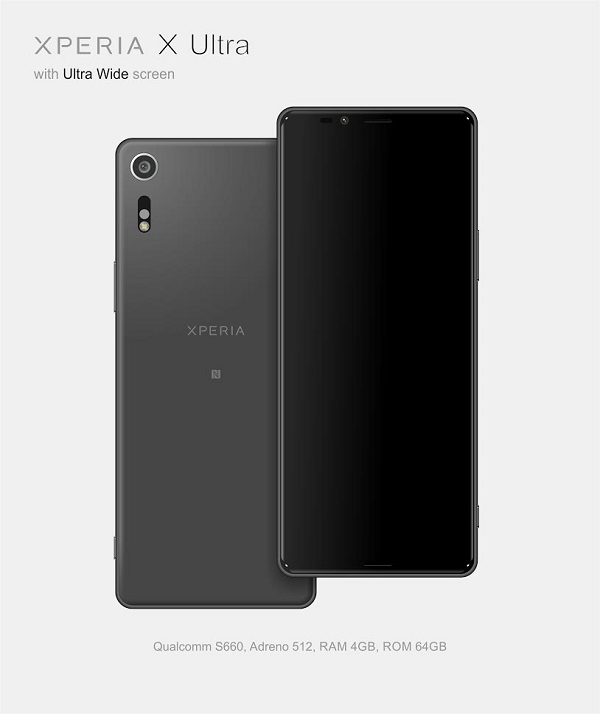 Mê mẩn trước mẫu thiết kế của Xperia X Ultra với màn hình 21:9