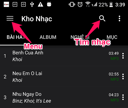 Cách tải nhạc chất lượng cao, lossless trên điện thoại Android