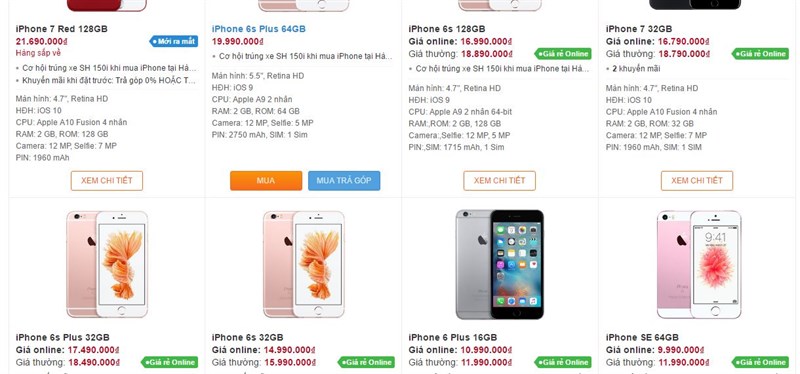 Loạt iPhone chính hãng đang giảm giá ầm ầm khi S8 vừa ra mắt