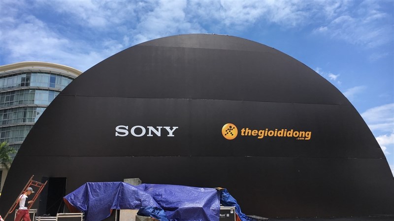 Hình ảnh chuẩn bị cho Lễ hội Sony cực hoành tráng sẽ diễn ra chiều nay