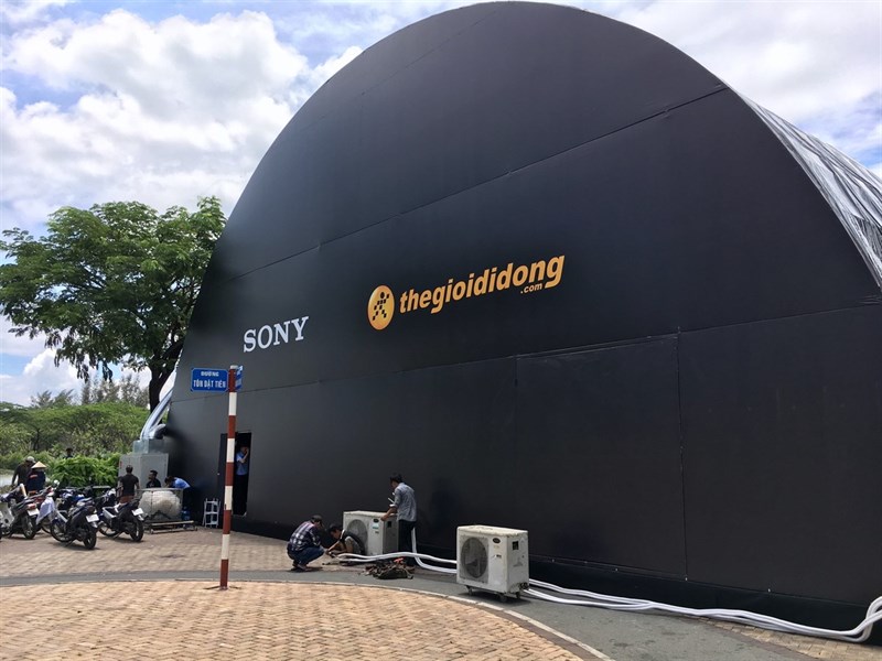Hình ảnh chuẩn bị cho Lễ hội Sony cực hoành tráng sẽ diễn ra chiều nay