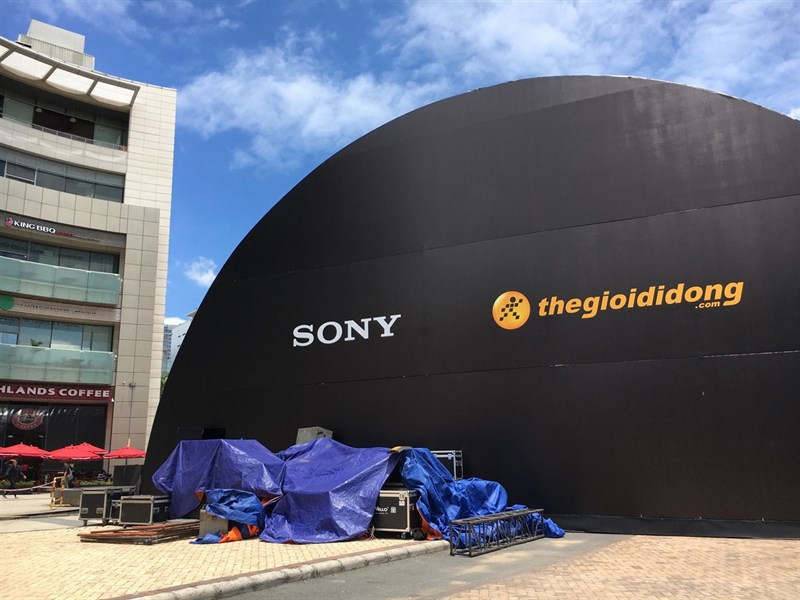Hình ảnh chuẩn bị cho Lễ hội Sony cực hoành tráng sẽ diễn ra chiều nay
