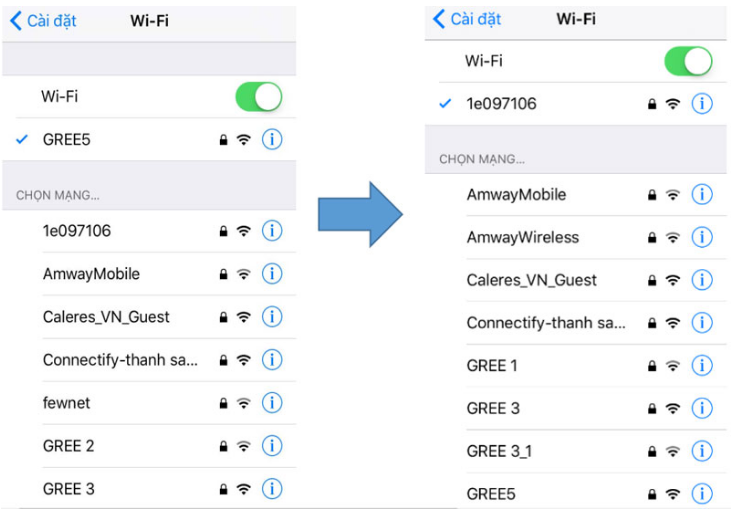 Kết nối wifi máy lạnh