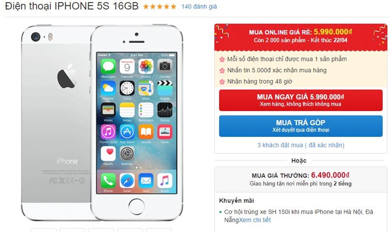 iPhone 5s với thiết kế gọn gàng, sang trọng chính thức giảm giá iPhone 5s với thiết kế gọn gàng, sang trọng chính thức giảm giá