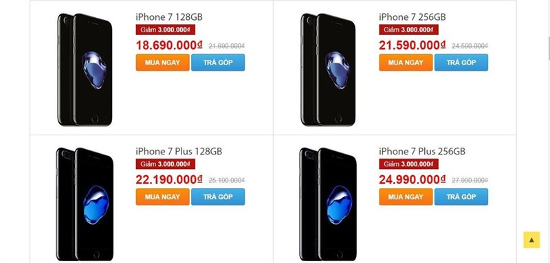 Hàng loạt iPhone 7, 7 Plus Jet Black được giảm giá sốc Hàng loạt iPhone 7, 7 Plus Jet Black được giảm giá sốc