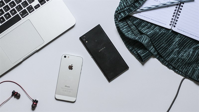 So sánh Xperia XA1 và iPhone 5S