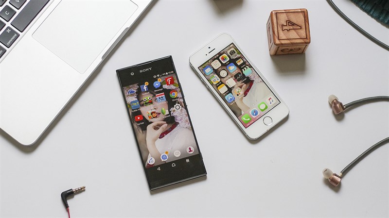 So sánh Xperia XA1 và iPhone 5S