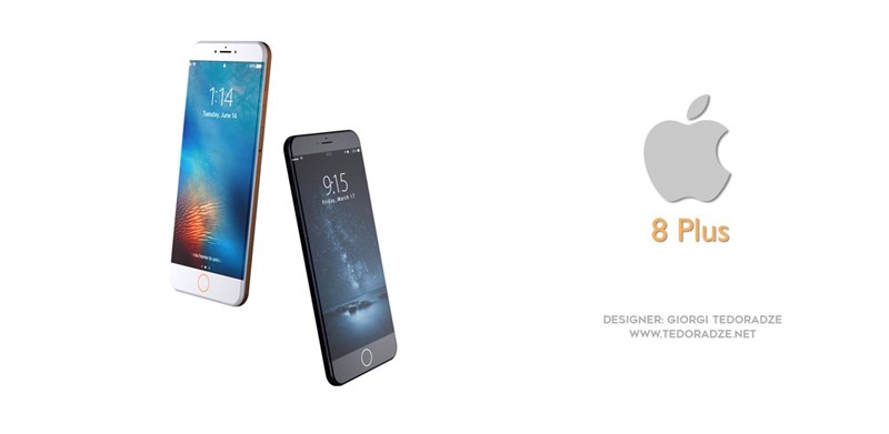 Chiêm ngưỡng mẫu iPhone 8 Plus với màn hình 5.8 inch, pin 3.400 mAh, mỏng 6.2 mm