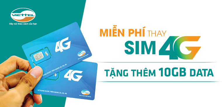 Miễn phí 10 GB data 4G