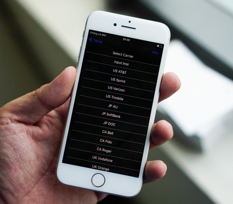 iphone lock chon nhà mạng