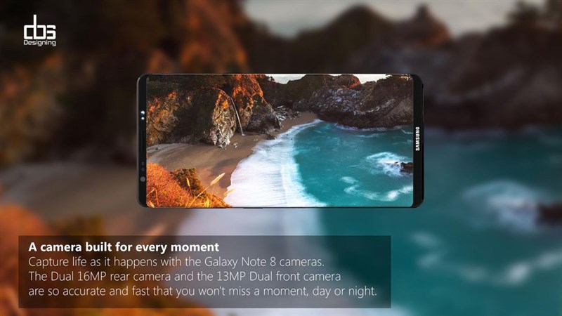 Mê mẩn trước mẫu thiết kế Galaxy Note 8 đẹp đến từng milimet