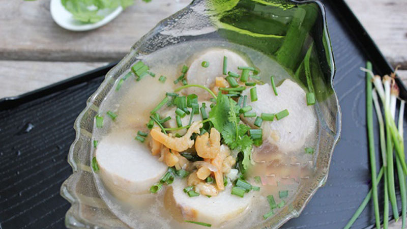 Canh khoai sọ tôm khô