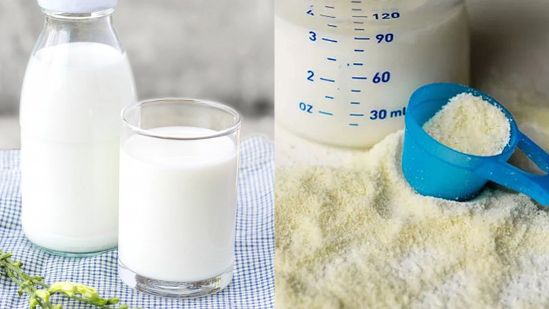 Sữa bột hay sữa tươi đều chứ nhiều chất dinh dưỡng giúp hỗ trợ trong việc phát triển chiều cao cho trẻ