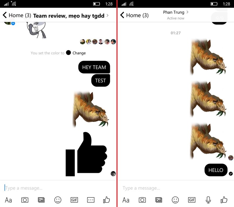 đổi màu messenger đổi màu messenger