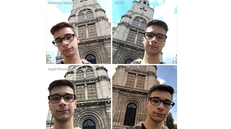 So sánh camera selfie LG G6, Galaxy S8 Plus, Iphone 7 và Google Pixel