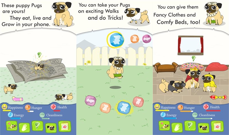 Trước khi được miễn phí Growing Pug có giá 0,99 USD