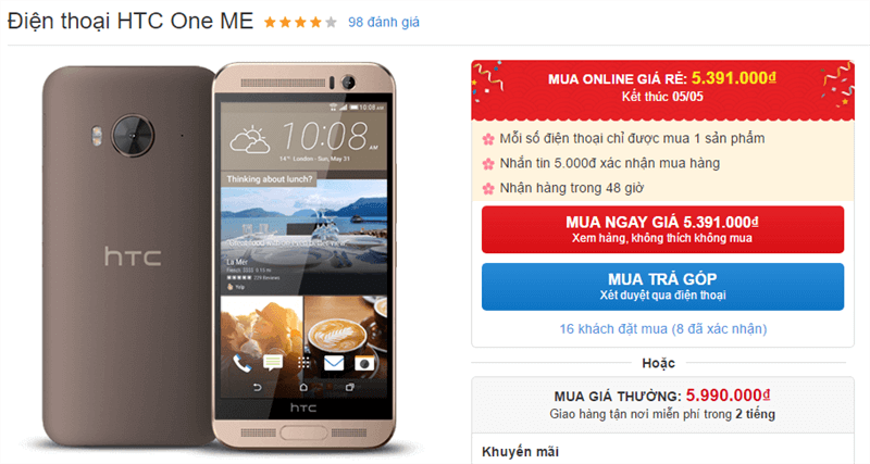 Loạt smartphone HTC cấu hình cao đang được giảm giá mạnh mẽ Loạt smartphone HTC cấu hình cao đang được giảm giá mạnh mẽ