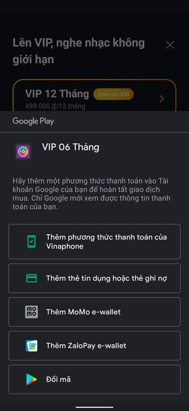 cách nâng cấp VIP Zing MP3