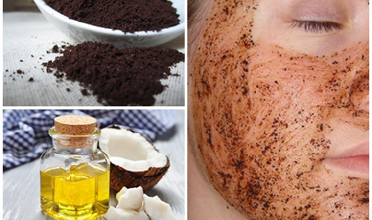 Coffee grounds and coconut oil