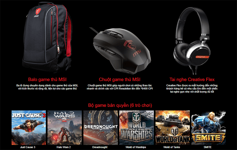 Laptop chuyên chiến game MSI GL62M 7RD cho phép đặt hàng trước kèm bộ quà tặng khủng!