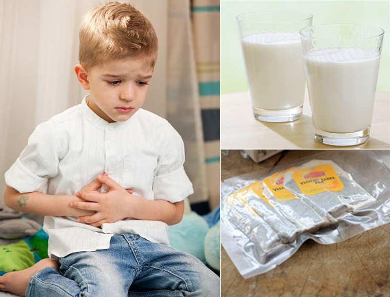 Pha sữa với trà sẽ dễ gây rối loạn cho bé có hệ tiêu hóa kém