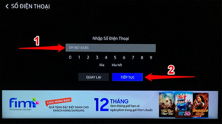 Nhập số điện thoại