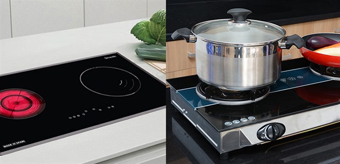 So sánh bếp gas đôi và bếp từ hồng ngoại
