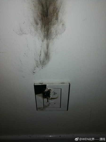 ảnh Huawei P10 bị cháy weibo