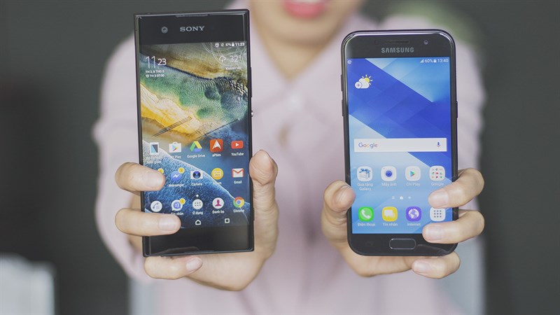 So sánh Xpeira XA1 và Galaxy A3 2017