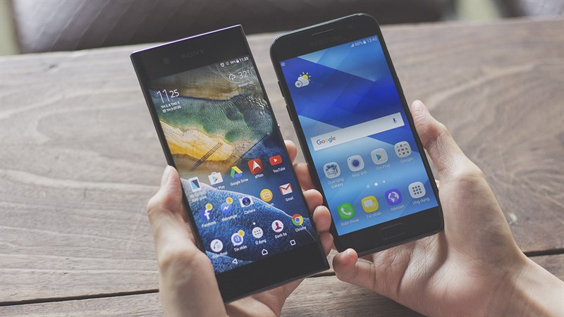 So sánh Xperia XA1 và Galaxy A3 2017