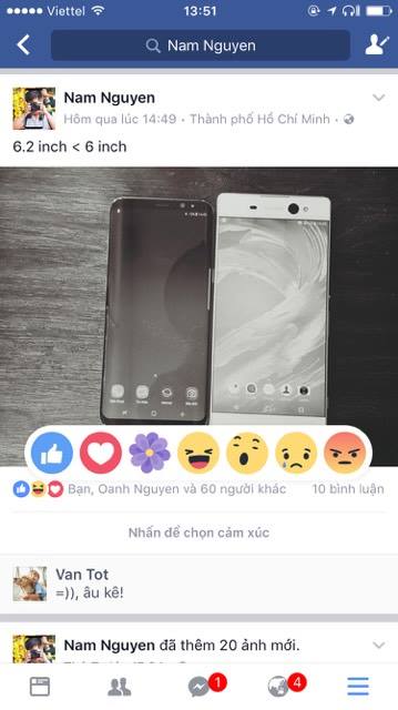 Facebook thêm biểu tượng tương tác 