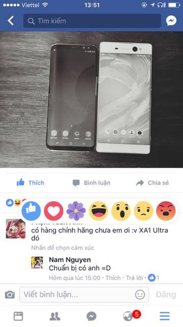 Facebook thêm biểu tượng tương tác 