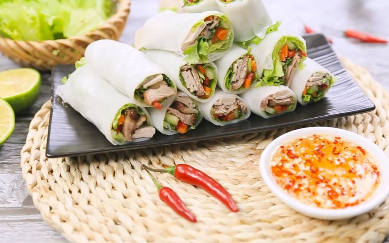 Thành phẩm phở cuốn thập cẩm