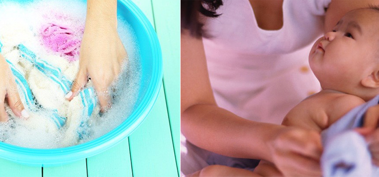 Lưu ý sử dụng nước giặt quần áo trẻ sơ sinh