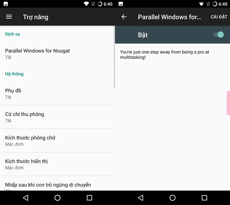Parallel Windows for Nougat 2