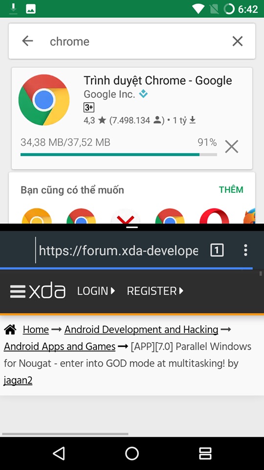 Parallel Windows for Nougat 5